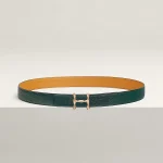 H Torsade belt buckle & Reversible leather strap 24 mm - Image 2